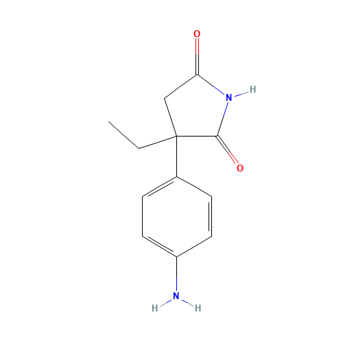 3-(4-aminophenyl)-3-ethylpyrrolidine-2,5-dione (CAS: 91567-07-6) - Chemical Structure and Molecular Formula 