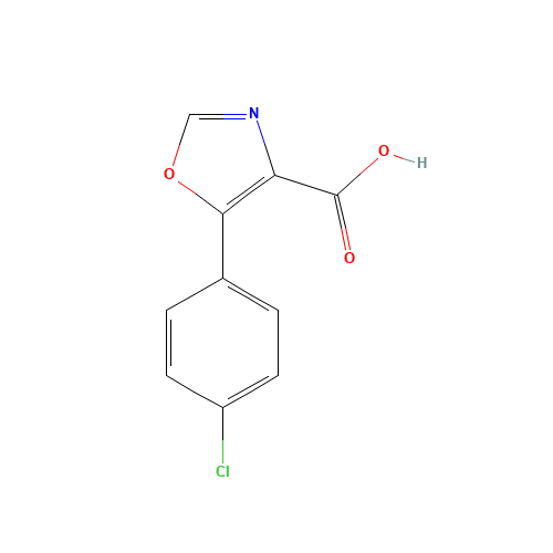 5-(4-chlorophenyl)-1,3-oxazole-4-carboxylic acid (CAS: 143659-14-7) - Chemical Structure and Molecular Formula 
