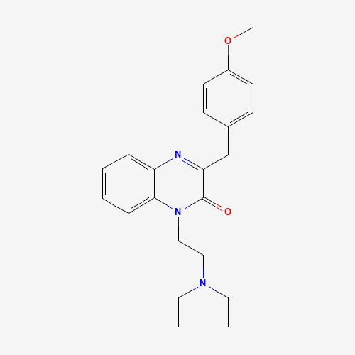 1-[2-(diethylamino)ethyl]-3-[(4-methoxyphenyl)methyl]quinoxalin-2-one (CAS: 23465-76-1) - Chemical Structure and Molecular Formula 