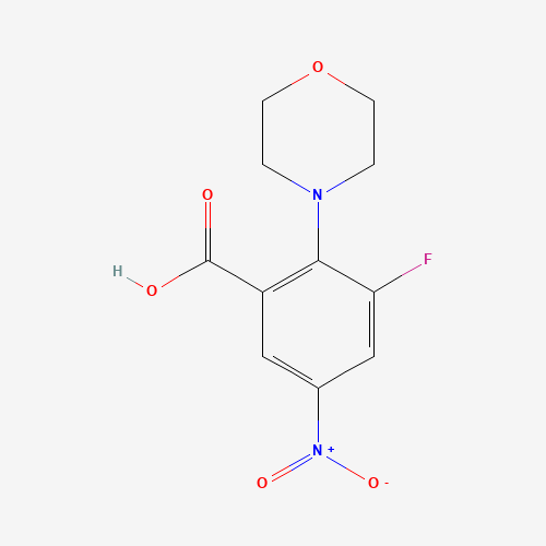 3-fluoro-2-morpholin-4-yl-5-nitrobenzoic acid (CAS: 339154-54-0) - Chemical Structure and Molecular Formula 