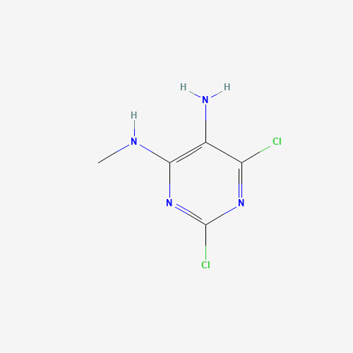 2,6-dichloro-4-N-methylpyrimidine-4,5-diamine (CAS: 91321-79-8) - Chemical Structure and Molecular Formula 