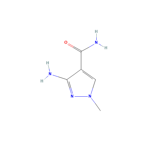 3-amino-1-methylpyrazole-4-carboxamide (CAS: 89181-79-3) - Chemical Structure and Molecular Formula 
