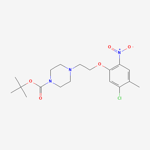 tert-butyl 4-[2-(5-chloro-4-methyl-2-nitrophenoxy)ethyl]piperazine-1-carboxylate (CAS: 862874-10-0) - Related Chemical Product
