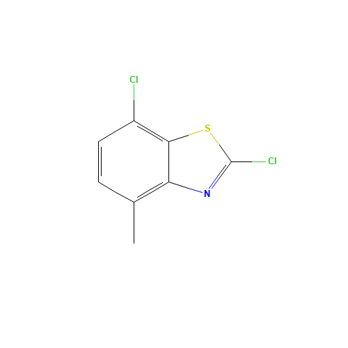 2,7-dichloro-4-methyl-1,3-benzothiazole (CAS: 80945-85-3) - Chemical Structure and Molecular Formula 