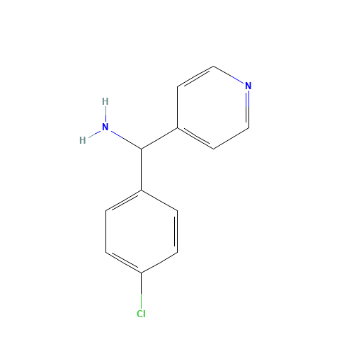 (4-chlorophenyl)-pyridin-4-ylmethanamine (CAS: 883548-16-1) - Chemical Structure and Molecular Formula 