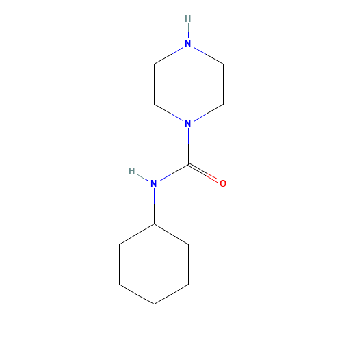 N-cyclohexylpiperazine-1-carboxamide (CAS: 923177-04-2) - Chemical Structure and Molecular Formula 
