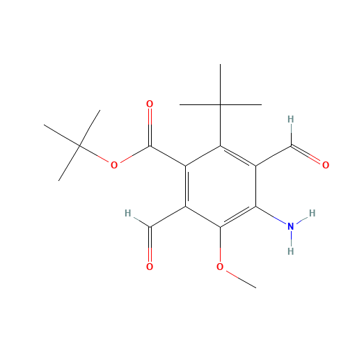tert-butyl 4-amino-2-tert-butyl-3,6-diformyl-5-methoxybenzoate (CAS: 1400287-35-5) - Related Chemical Product