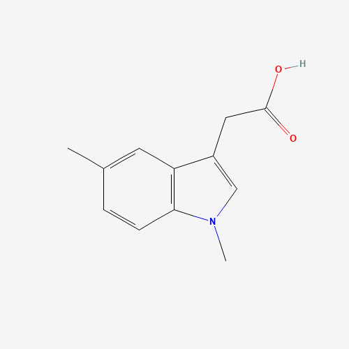 2-(1,5-dimethylindol-3-yl)acetic acid (CAS: 52531-13-2) - Chemical Structure and Molecular Formula 
