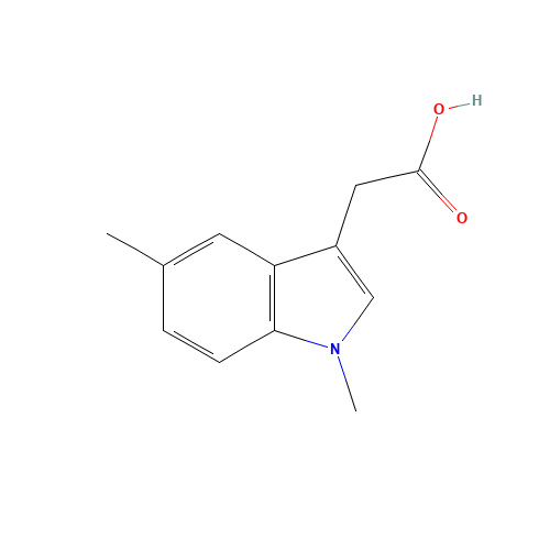 2-(1,5-dimethylindol-3-yl)acetic acid (CAS: 52531-13-2) - Chemical Structure and Molecular Formula 