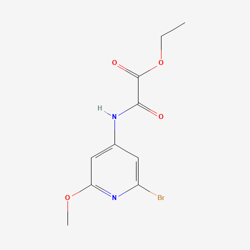 ethyl 2-[(2-bromo-6-methoxypyridin-4-yl)amino]-2-oxoacetate (CAS: 1433905-06-6) - Chemical Structure and Molecular Formula 