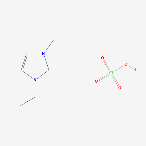 3-ethyl-1-methyl-1,2-dihydroimidazol-1-ium;perchlorate (CAS: 65039-04-5) - Chemical Structure and Molecular Formula 