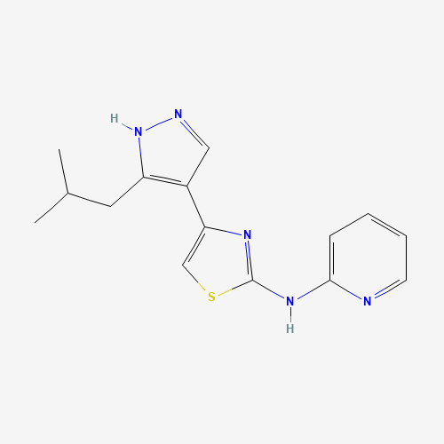 4-[5-(2-methylpropyl)-1H-pyrazol-4-yl]-N-pyridin-2-yl-1,3-thiazol-2-amine (CAS: 1235312-56-7) - Related Chemical Product