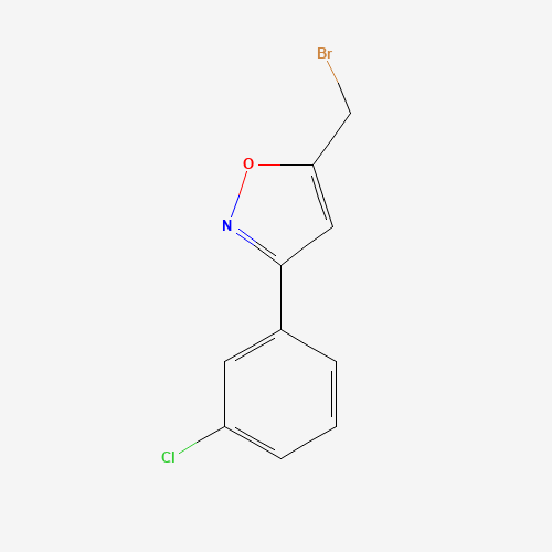 5-(bromomethyl)-3-(3-chlorophenyl)-1,2-oxazole (CAS: 205928-88-7) - Chemical Structure and Molecular Formula 
