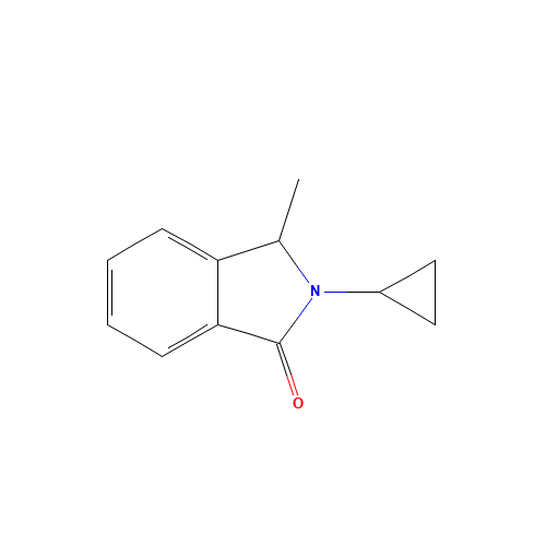 2-cyclopropyl-3-methyl-3H-isoindol-1-one (CAS: 58083-37-7) - Chemical Structure and Molecular Formula 