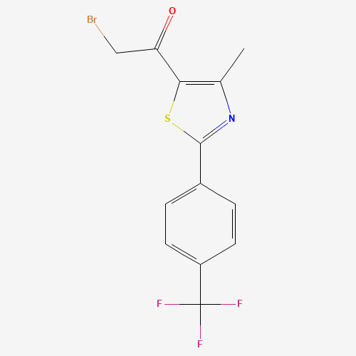 2-bromo-1-[4-methyl-2-[4-(trifluoromethyl)phenyl]-1,3-thiazol-5-yl]ethanone (CAS: 845885-81-6) - Related Chemical Product
