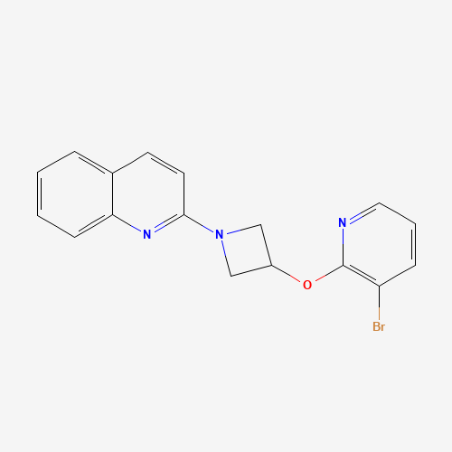 2-[3-(3-bromopyridin-2-yl)oxyazetidin-1-yl]quinoline (CAS: 1350607-50-9) - Chemical Structure and Molecular Formula 