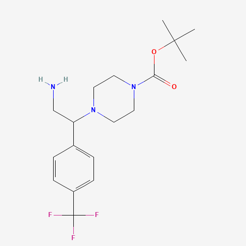 tert-butyl 4-[2-amino-1-[4-(trifluoromethyl)phenyl]ethyl]piperazine-1-carboxylate (CAS: 444892-59-5) - Related Chemical Product