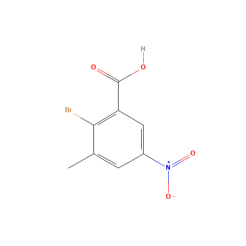 2-bromo-3-methyl-5-nitrobenzoic acid (CAS: 631911-95-0) - Chemical Structure and Molecular Formula 