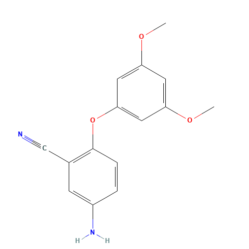 5-amino-2-(3,5-dimethoxyphenoxy)benzonitrile (CAS: 315226-81-4) - Chemical Structure and Molecular Formula 