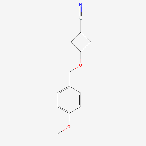 3-[(4-methoxyphenyl)methoxy]cyclobutane-1-carbonitrile (CAS: 938064-64-3) - Chemical Structure and Molecular Formula 