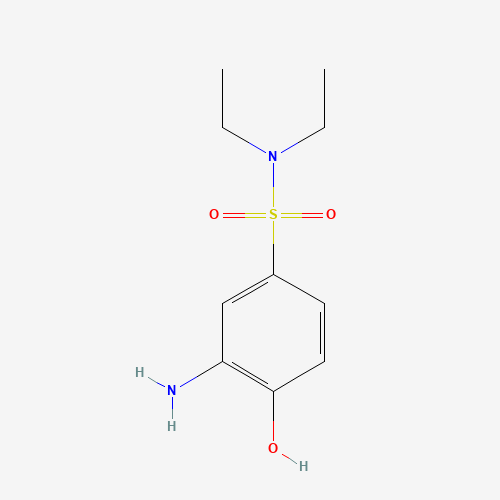 3-amino-N,N-diethyl-4-hydroxybenzenesulfonamide (CAS: 6837-92-9) - Chemical Structure and Molecular Formula 