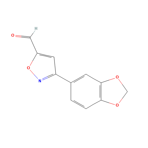 3-(1,3-benzodioxol-5-yl)-1,2-oxazole-5-carbaldehyde (CAS: 808739-26-6) - Chemical Structure and Molecular Formula 