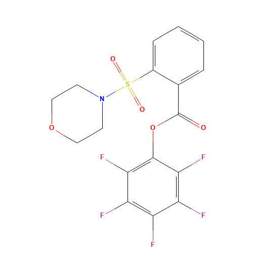 (2,3,4,5,6-pentafluorophenyl) 2-morpholin-4-ylsulfonylbenzoate (CAS: 950603-27-7) - Chemical Structure and Molecular Formula 
