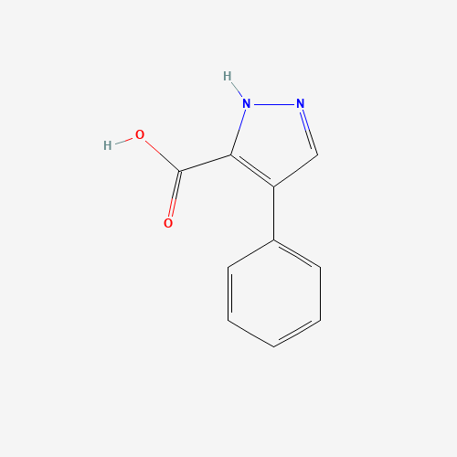 4-phenyl-1H-pyrazole-5-carboxylic acid (CAS: 7510-56-7) - Chemical Structure and Molecular Formula 