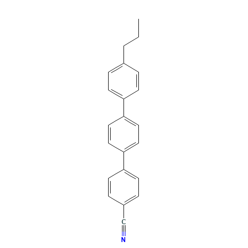 4-[4-(4-propylphenyl)phenyl]benzonitrile (CAS: 54296-25-2) - Chemical Structure and Molecular Formula 