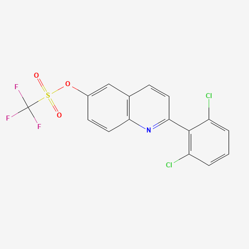 [2-(2,6-dichlorophenyl)quinolin-6-yl] trifluoromethanesulfonate (CAS: 623144-25-2) - Chemical Structure and Molecular Formula 