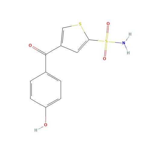 4-(4-hydroxybenzoyl)thiophene-2-sulfonamide (CAS: 118993-57-0) - Chemical Structure and Molecular Formula 
