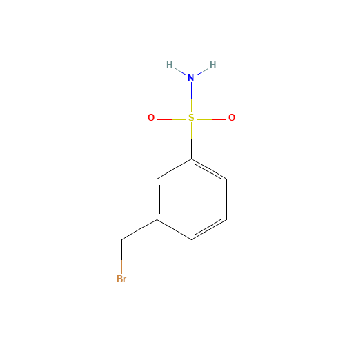 3-(bromomethyl)benzenesulfonamide (CAS: 220798-52-7) - Chemical Structure and Molecular Formula 