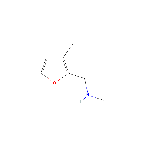 N-methyl-1-(3-methylfuran-2-yl)methanamine (CAS: 916766-86-4) - Chemical Structure and Molecular Formula 