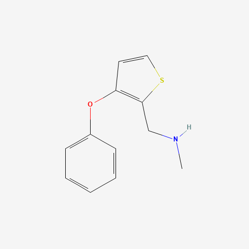 N-methyl-1-(3-phenoxythiophen-2-yl)methanamine (CAS: 930111-14-1) - Chemical Structure and Molecular Formula 