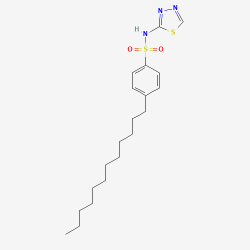 4-dodecyl-N-(1,3,4-thiadiazol-2-yl)benzenesulfonamide (CAS: 1191951-57-1) - Chemical Structure and Molecular Formula 