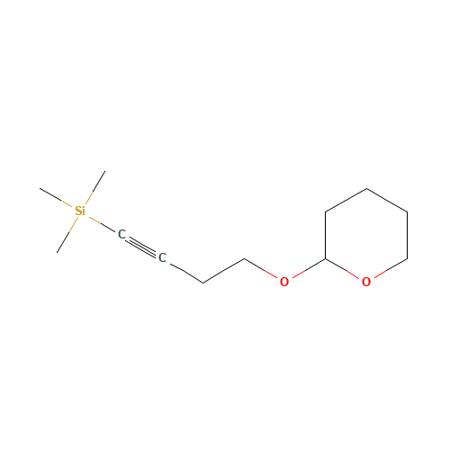 trimethyl-[4-(oxan-2-yloxy)but-1-ynyl]silane (CAS: 69361-40-6) - Chemical Structure and Molecular Formula 
