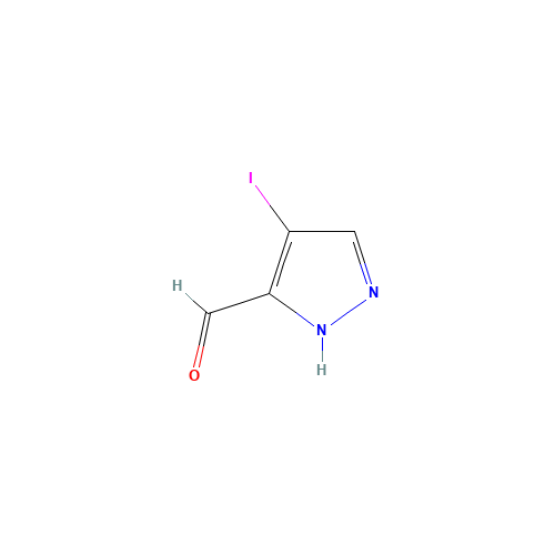 4-iodo-1H-pyrazole-5-carbaldehyde (CAS: 1259224-01-5) - Chemical Structure and Molecular Formula 