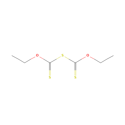 O-ethyl ethoxycarbothioylsulfanylmethanethioate (CAS: 2905-52-4) - Chemical Structure and Molecular Formula 