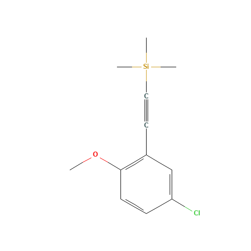 2-(5-chloro-2-methoxyphenyl)ethynyl-trimethylsilane (CAS: 847267-25-8) - Chemical Structure and Molecular Formula 