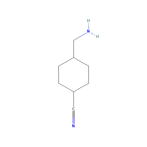 4-(aminomethyl)cyclohexane-1-carbonitrile (CAS: 54898-73-6) - Chemical Structure and Molecular Formula 