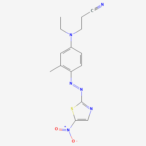 2-[N-ethyl-3-methyl-4-[(5-nitro-1,3-thiazol-2-yl)diazenyl]anilino]ethanol (CAS: 104573-53-7) - Chemical Structure and Molecular Formula 