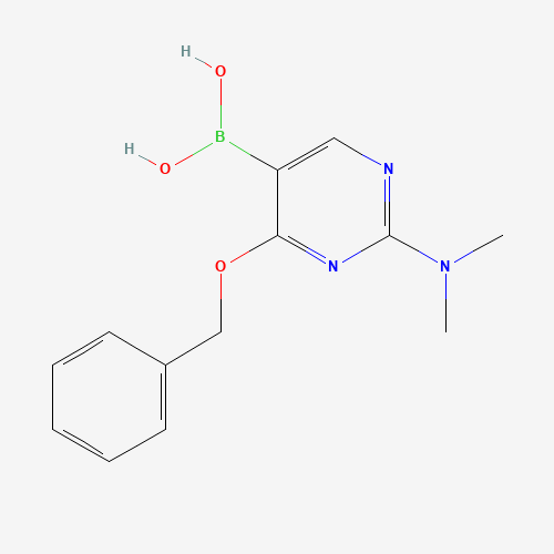 [2-(dimethylamino)-4-phenylmethoxypyrimidin-5-yl]boronic acid (CAS: 205672-21-5) - Chemical Structure and Molecular Formula 