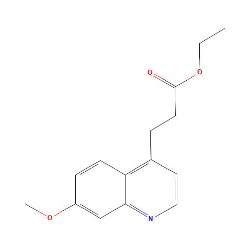 ethyl 3-(7-methoxyquinolin-4-yl)propanoate (CAS: 1151666-29-3) - Chemical Structure and Molecular Formula 