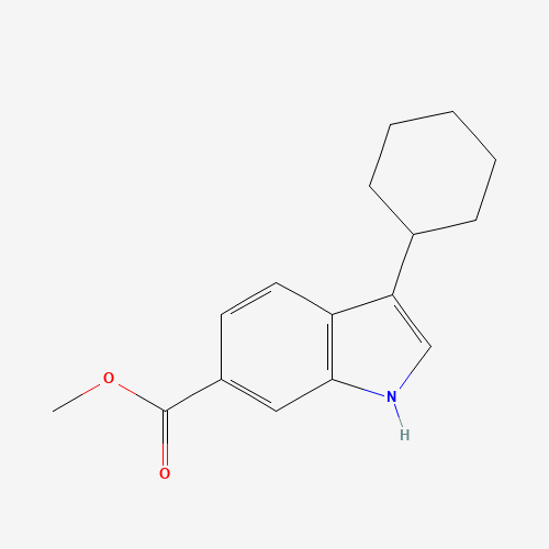 methyl 3-cyclohexyl-1H-indole-6-carboxylate (CAS: 494799-18-7) - Chemical Structure and Molecular Formula 