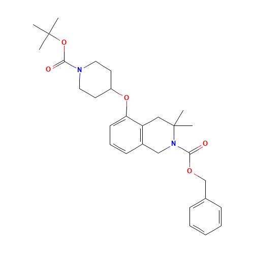 benzyl 3,3-dimethyl-5-[1-[(2-methylpropan-2-yl)oxycarbonyl]piperidin-4-yl]oxy-1,4-dihydroisoquinoline-2-carboxylate (CAS: 1430564-02-5) - Related Chemical Product