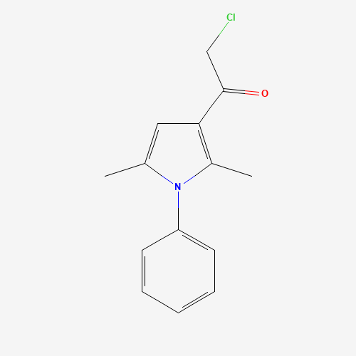 2-chloro-1-(2,5-dimethyl-1-phenylpyrrol-3-yl)ethanone (CAS: 304685-85-6) - Chemical Structure and Molecular Formula 
