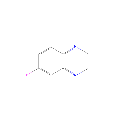 6-iodoquinoxaline (CAS: 50998-18-0) - Chemical Structure and Molecular Formula 