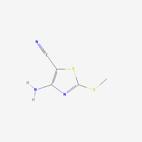 4-amino-2-methylsulfanyl-1,3-thiazole-5-carbonitrile (CAS: 39736-28-2) - Chemical Structure and Molecular Formula 