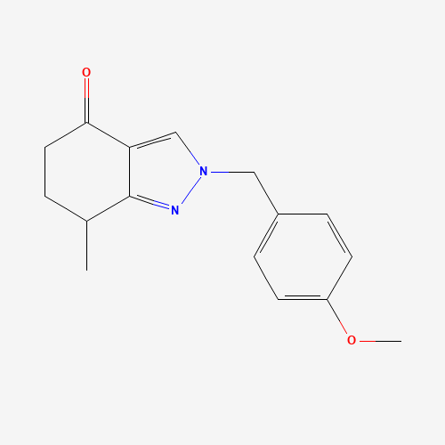 2-[(4-methoxyphenyl)methyl]-7-methyl-6,7-dihydro-5H-indazol-4-one (CAS: 1355249-09-0) - Chemical Structure and Molecular Formula 