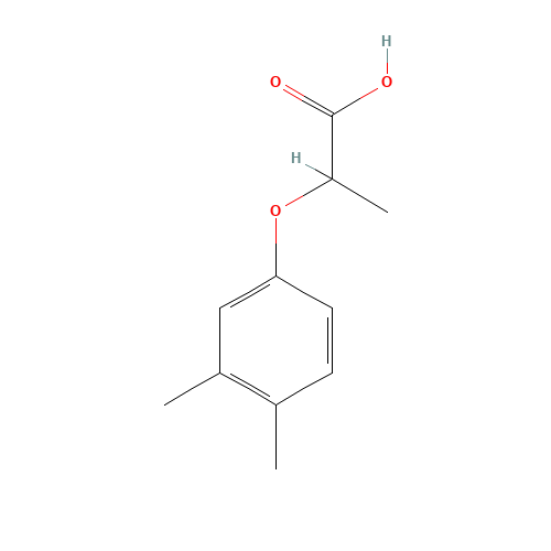 2-(3,4-dimethylphenoxy)propanoic acid (CAS: 25141-00-8) - Chemical Structure and Molecular Formula 
